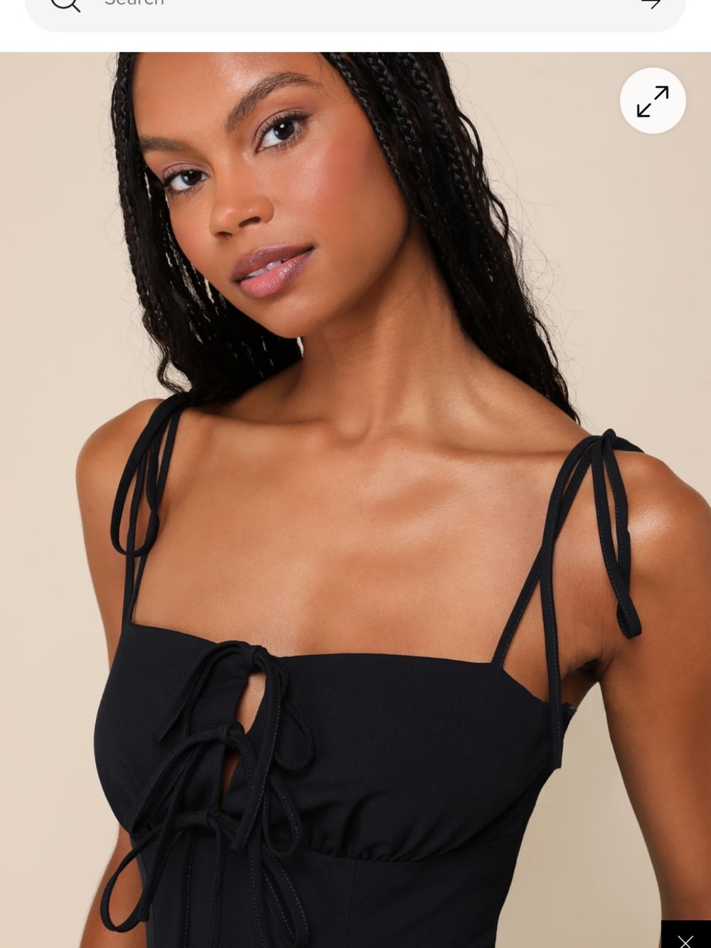 Lulu's Black Strapless Tie-Front Sundress with Shoulder Ties - Picture 4 of 4